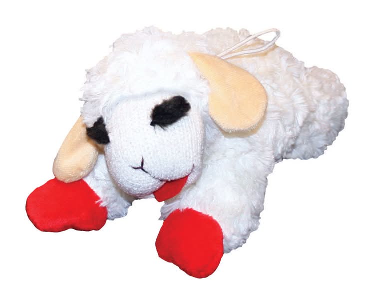 Multipet Lamb Chop Multicolored Plush Dog Toy Large 1 Pk