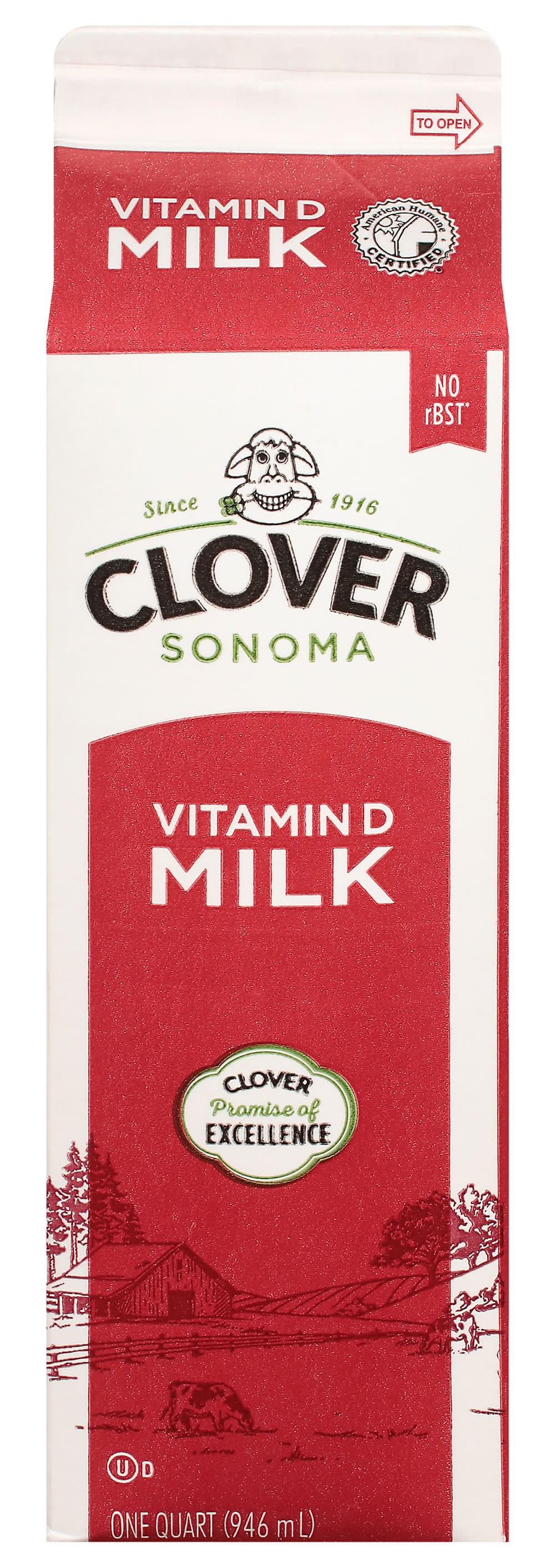 Clover Sonoma Vitamin D Whole Milk (946 ml)