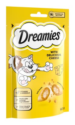 Dreamies Cheese, Cat Treat Biscuits (60g)