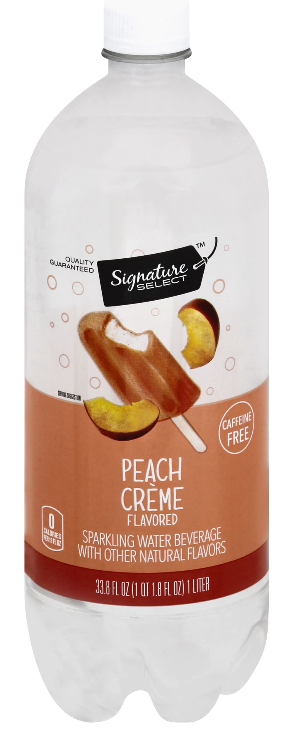 Signature Select Sparkling Water, Peach Creme (33.8 fl oz)