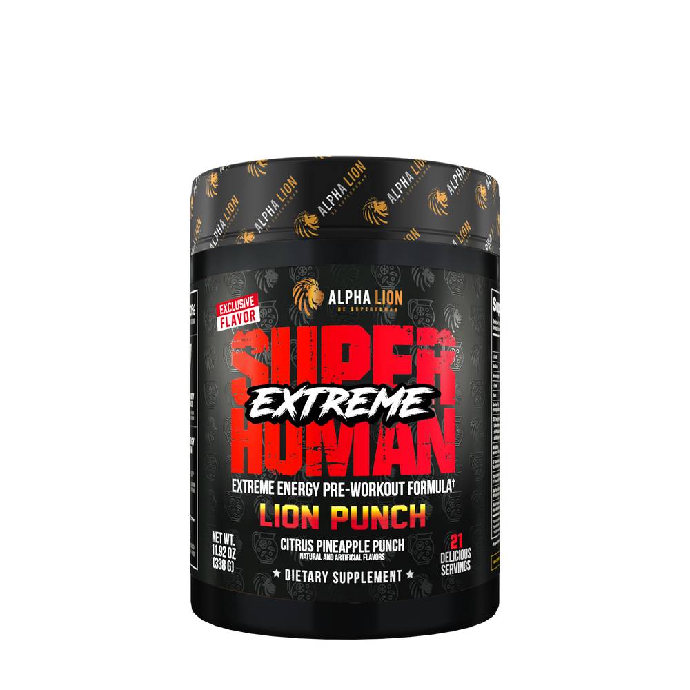 Alpha Lion Superhuman Extreme Pre Workout Powder (11.48 oz) (citrus-pinapple)