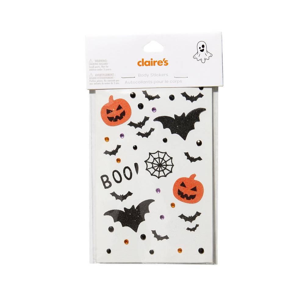 Claire's Halloween Bats Body Stickers, Assorted