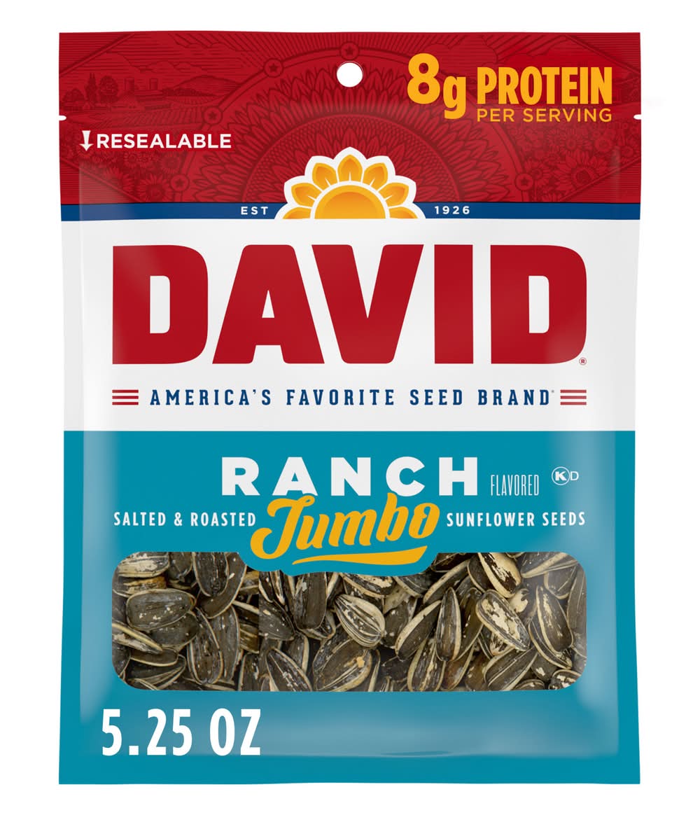 David Jumbo Sunflower Seeds, Ranch (5.25 oz)