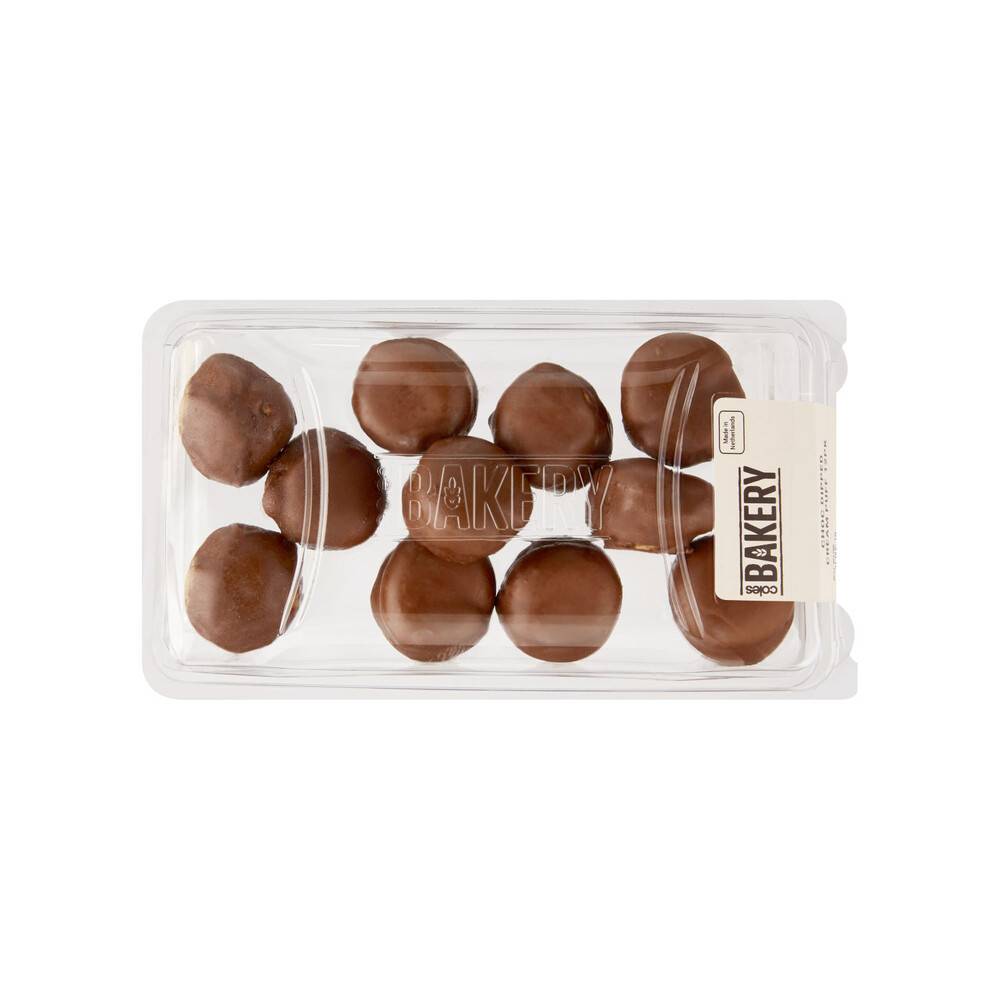 Coles Bakery Chocolate Cream Filled Profiteroles 12 pack