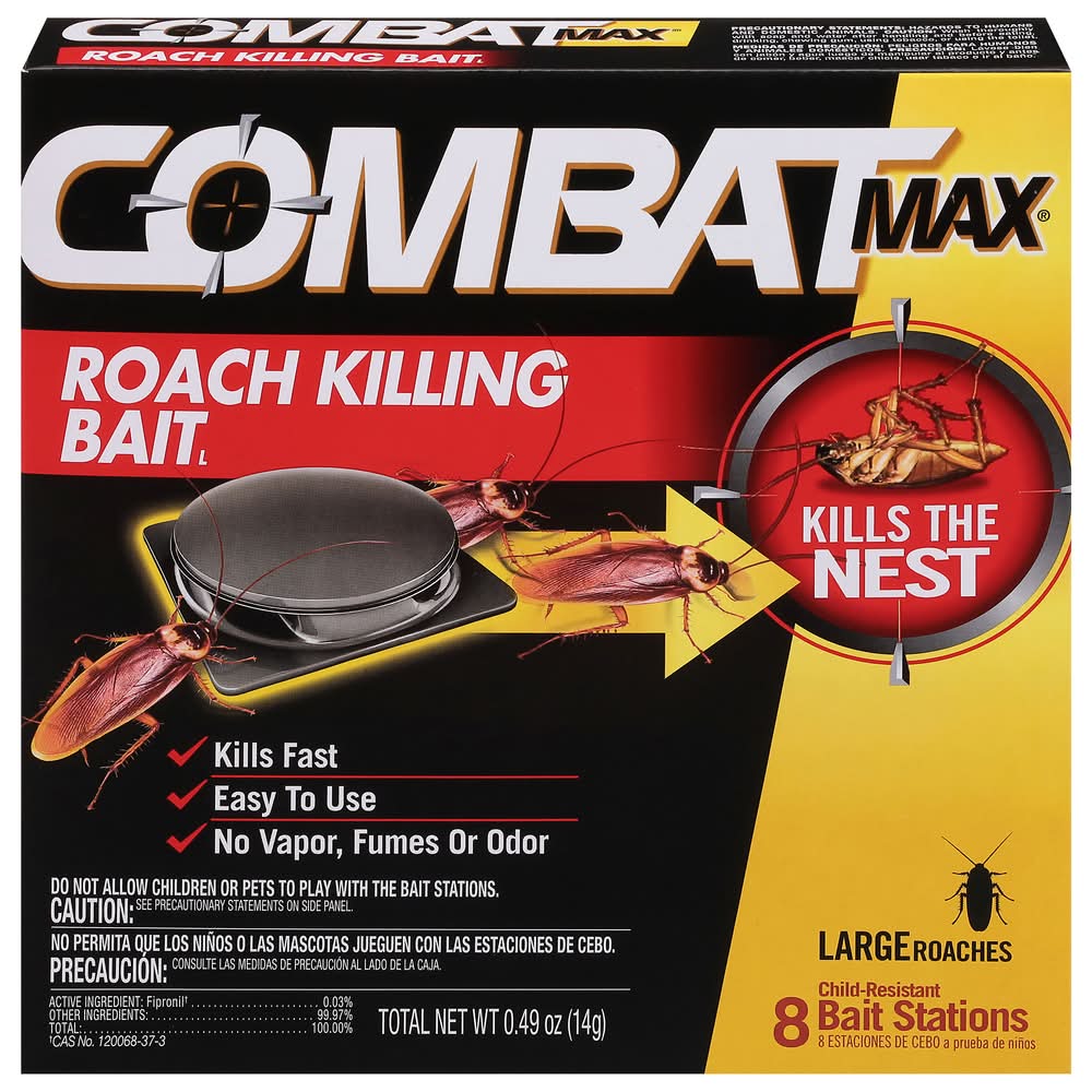 Combat Large Roach Killing Bait Stations (0.5 oz, 8 ct)