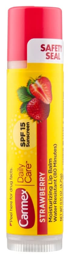 Carmex Daily Care Moisturizing Lip Balm Spf 15, Strawberry (0.15 oz)
