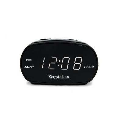 Westclox Dual Alarm Clock (black)