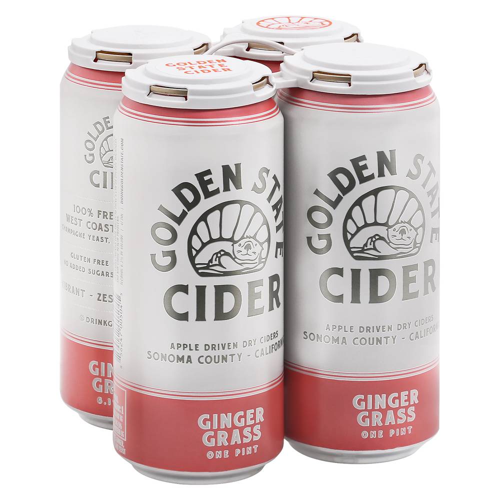 Golden State Cider Ginger Grass Cider (4 ct, 16 fl oz)