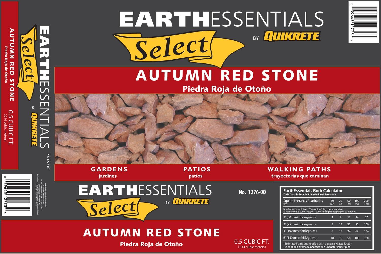 EARTHESSENTIALS BY QUIKRETE Autumn Red Stone 0.5-cu ft 45-lb Red Decorative Rock (0.5- 3-in Rock Size) | 127600