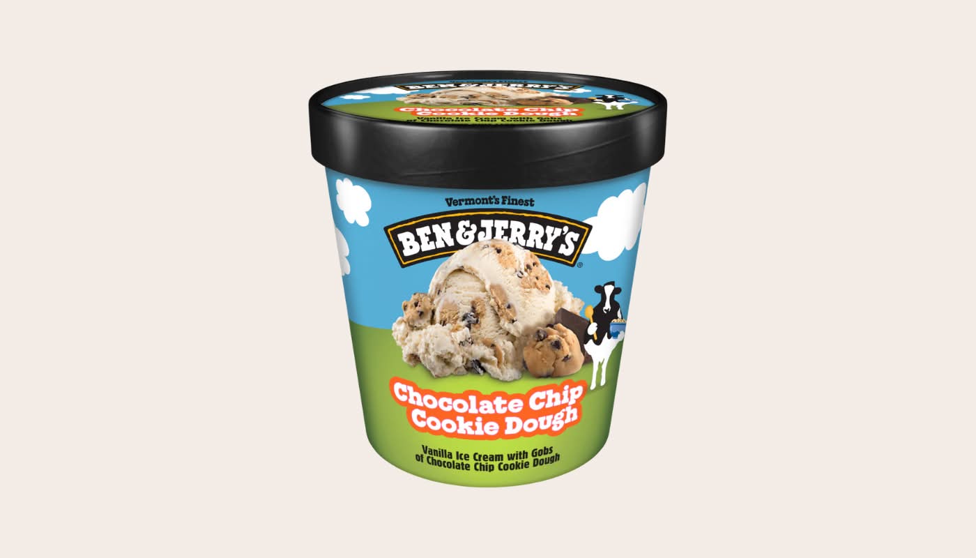 B&J Chocolate Chip Cookie Dough Ice Cream Pint