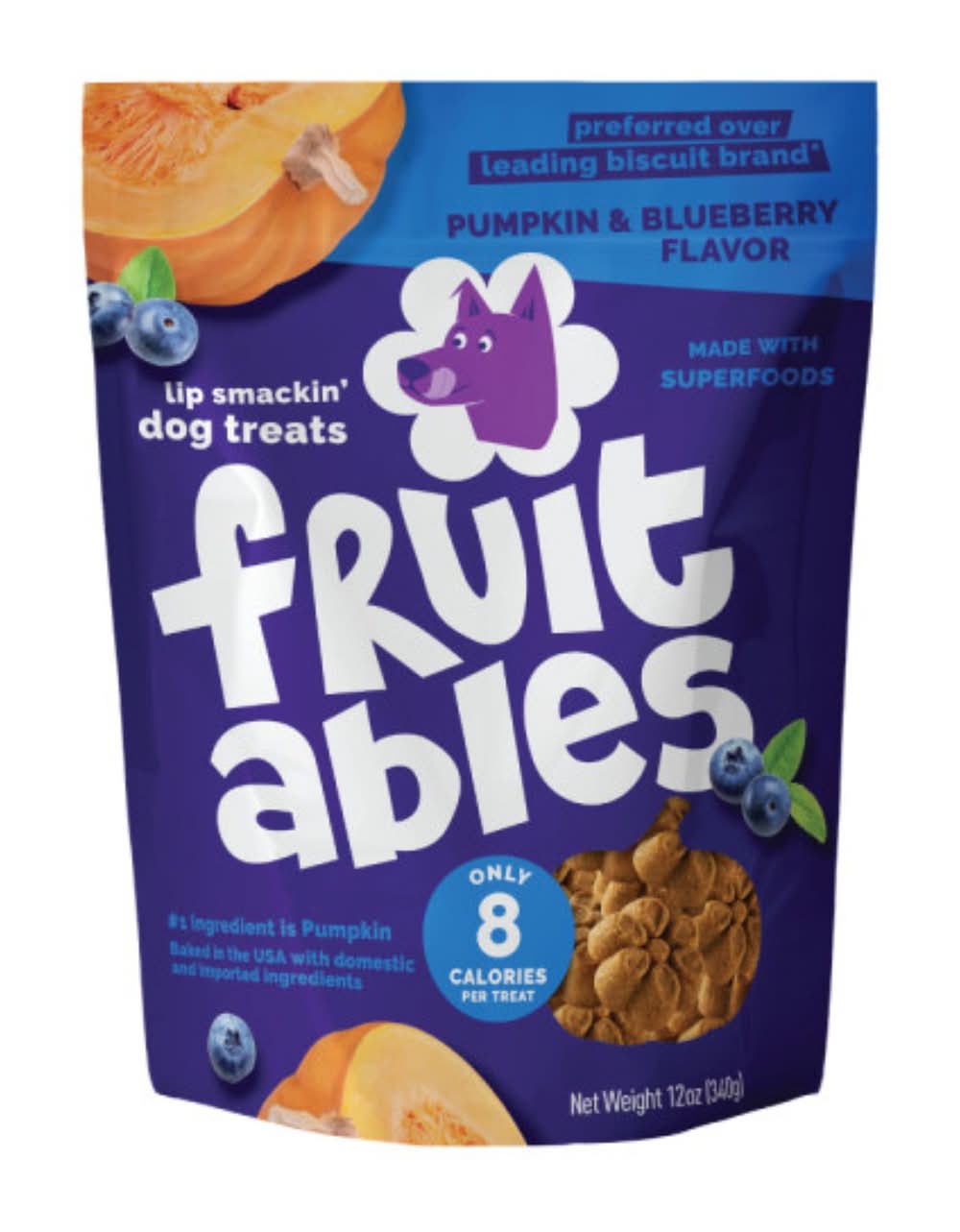 Fruitables Baked All Life Stages Dog Treats - Pumpkin & Blueberry (Size: 12 Oz)