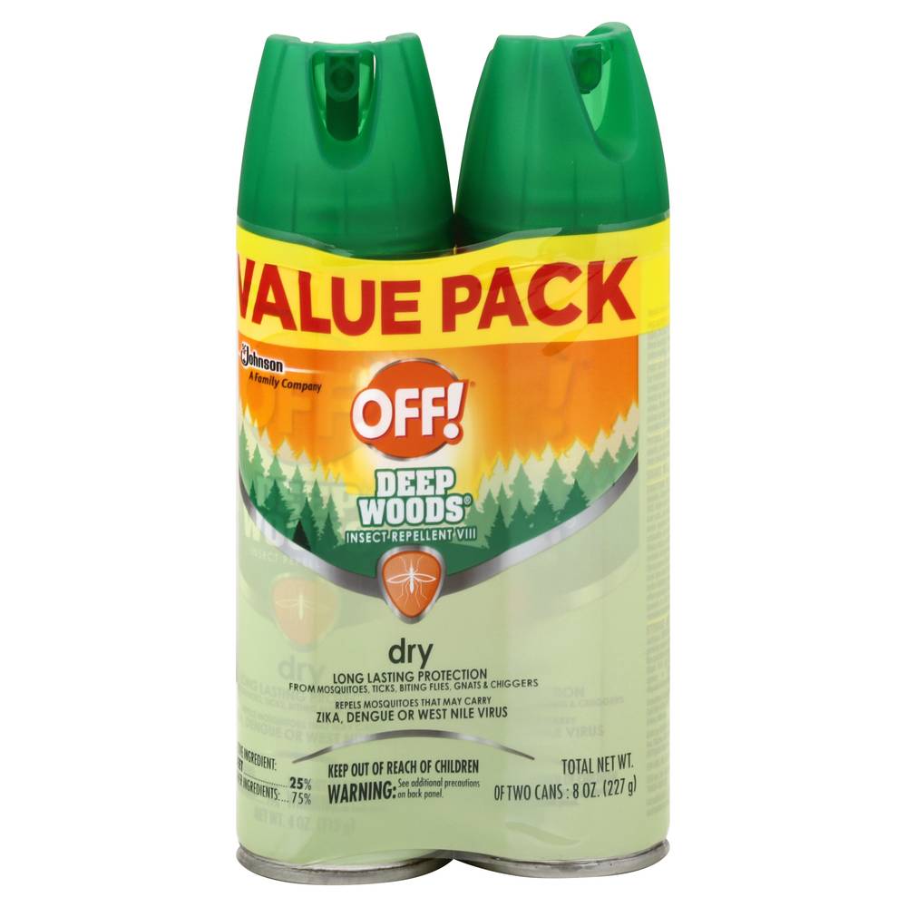 OFF! Deep Woods Dry Insect Repellent Viii Value pack (4 oz, 2 ct)