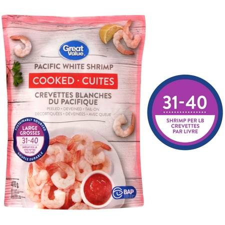 Great Value Large Cooked Pacic White Shrimp