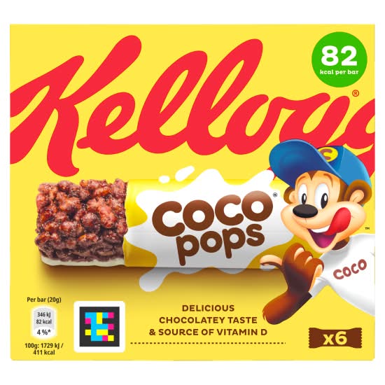 Coco Pops Chocolate, Breakfast Cereal Bar (6 pack)