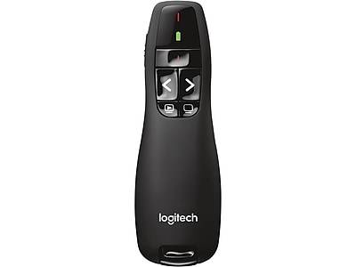 Logitech R400 Presenter w/Laser Pointer, Black (910-001354)