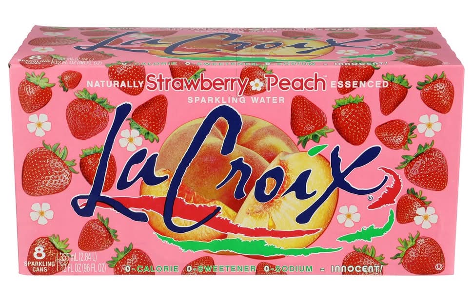 LaCroix Sparkling Water, Strawberry-Peach (8 x 12 fl oz)