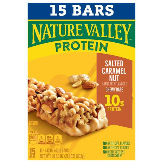 Nature Valley Protein Salted Caramel Nut Chewy Bars (15 ct)