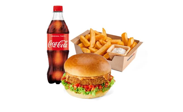 Lachs Burger Deluxe Menü