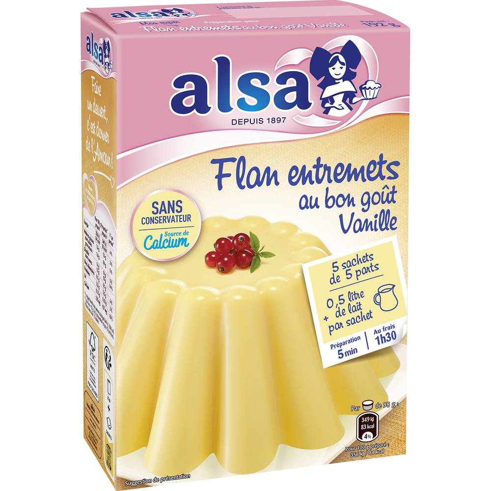 Alsa - Préparation flan entremets (vanille)