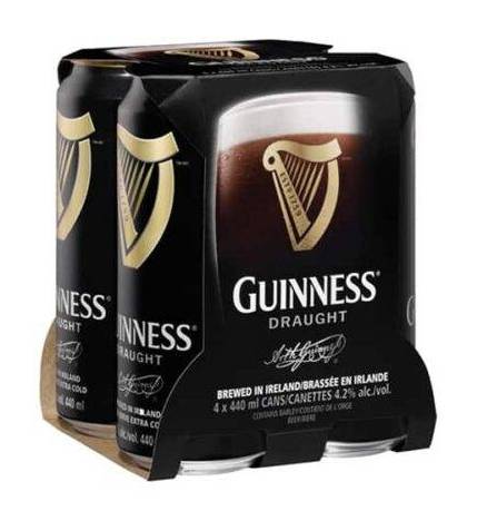 Guinness Draught stout (4*440ML Cans)