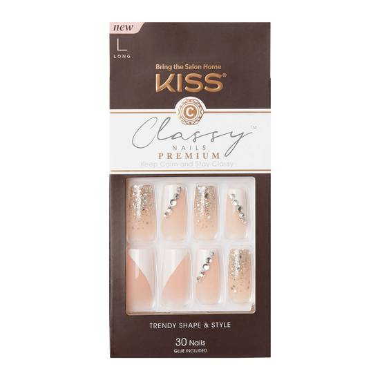 KISS Premium Classy Fake Nails, `Gorgeous�, 30 Count