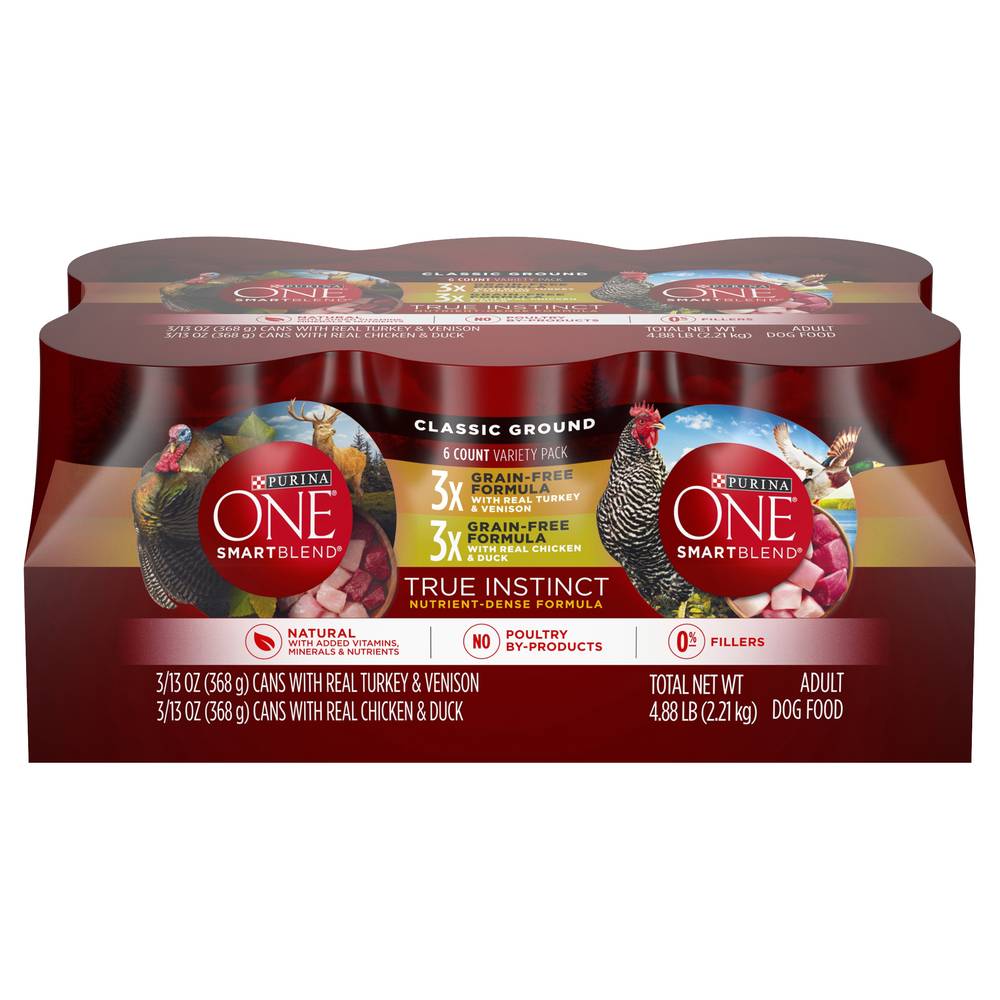 Purina One Smart Blend True Instinct Natural Pate Wet Adult Dog Food