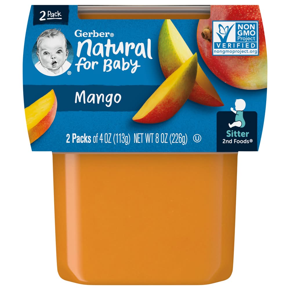 Gerber 2Nd Foods Sitter Mango Baby Food (8 oz, 2 ct)