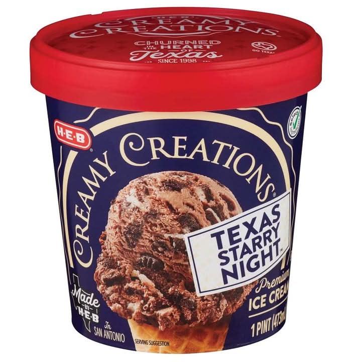 H-E-B · Helado premium, texas starry night (473 ml)
