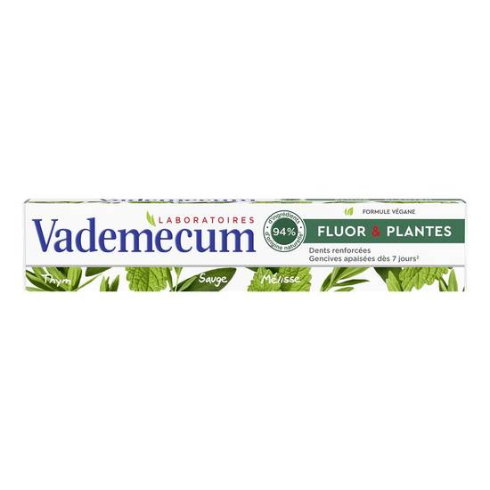 Dentifrice fluor et plantes VADEMECUM 75ml