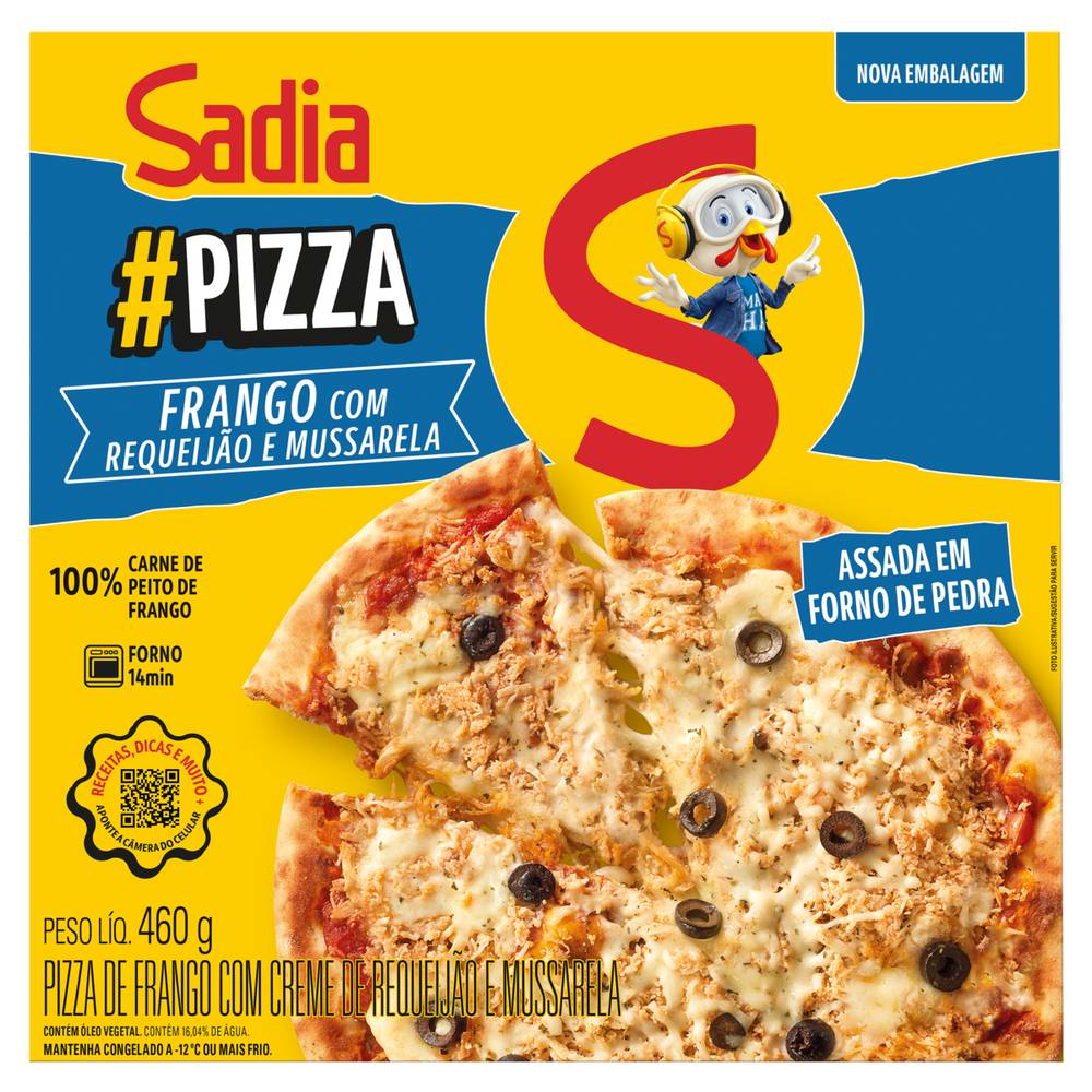 Sadia pizza de frango com requeijão e mussarela (460 g)