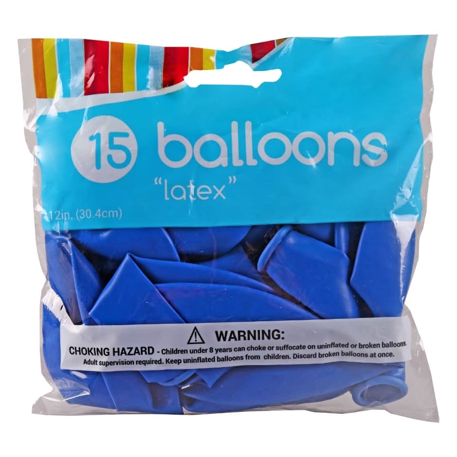 Balloons, 12 in, Blue (15 ct)