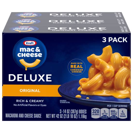 Kraft Deluxe Original Macaroni and Cheese Sauce (3 ct)