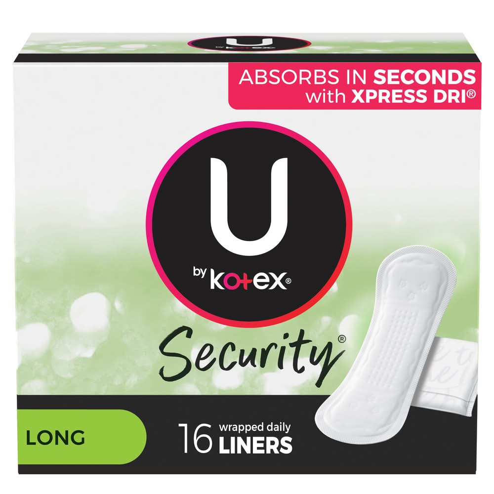 U by Kotex Lightdays Long Daily Liners (2.4 oz, 16 ct)
