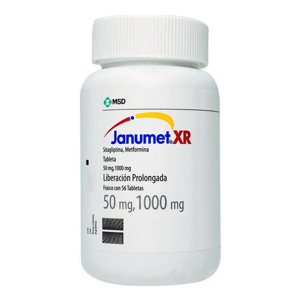 Msd janumet xr tabletas 50/1000 mg (56 piezas)