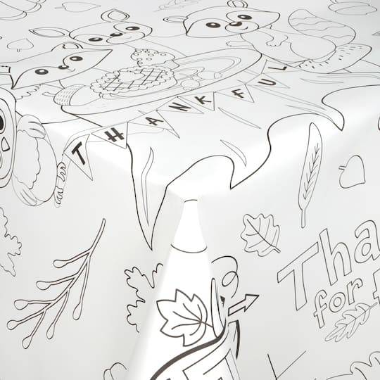 84" Thanksgiving Paper Table Cover By Celebrate It