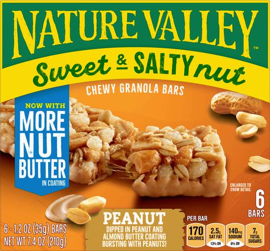 Nature Valley Sweet & Salty Nut Peanut Chewy Granola Bars (6 ct)