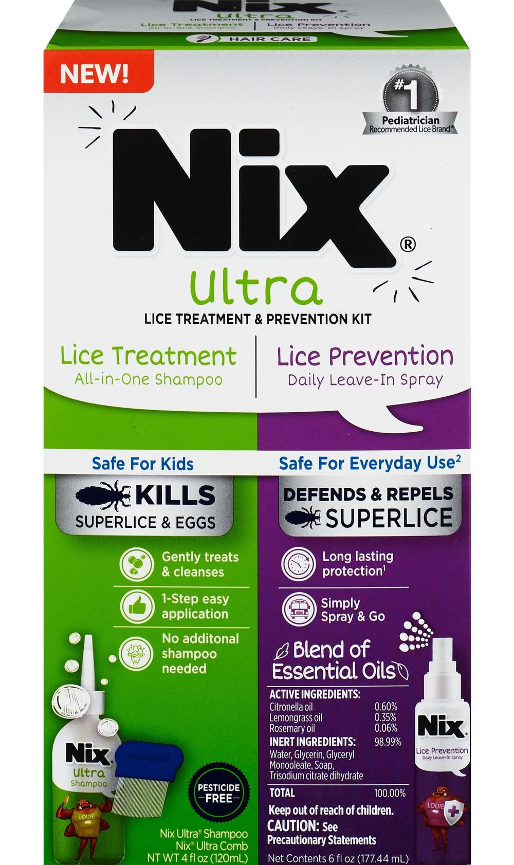 Nix Ultra Lice Treatment & Prevention Kit (10 fl oz, 2 ct)