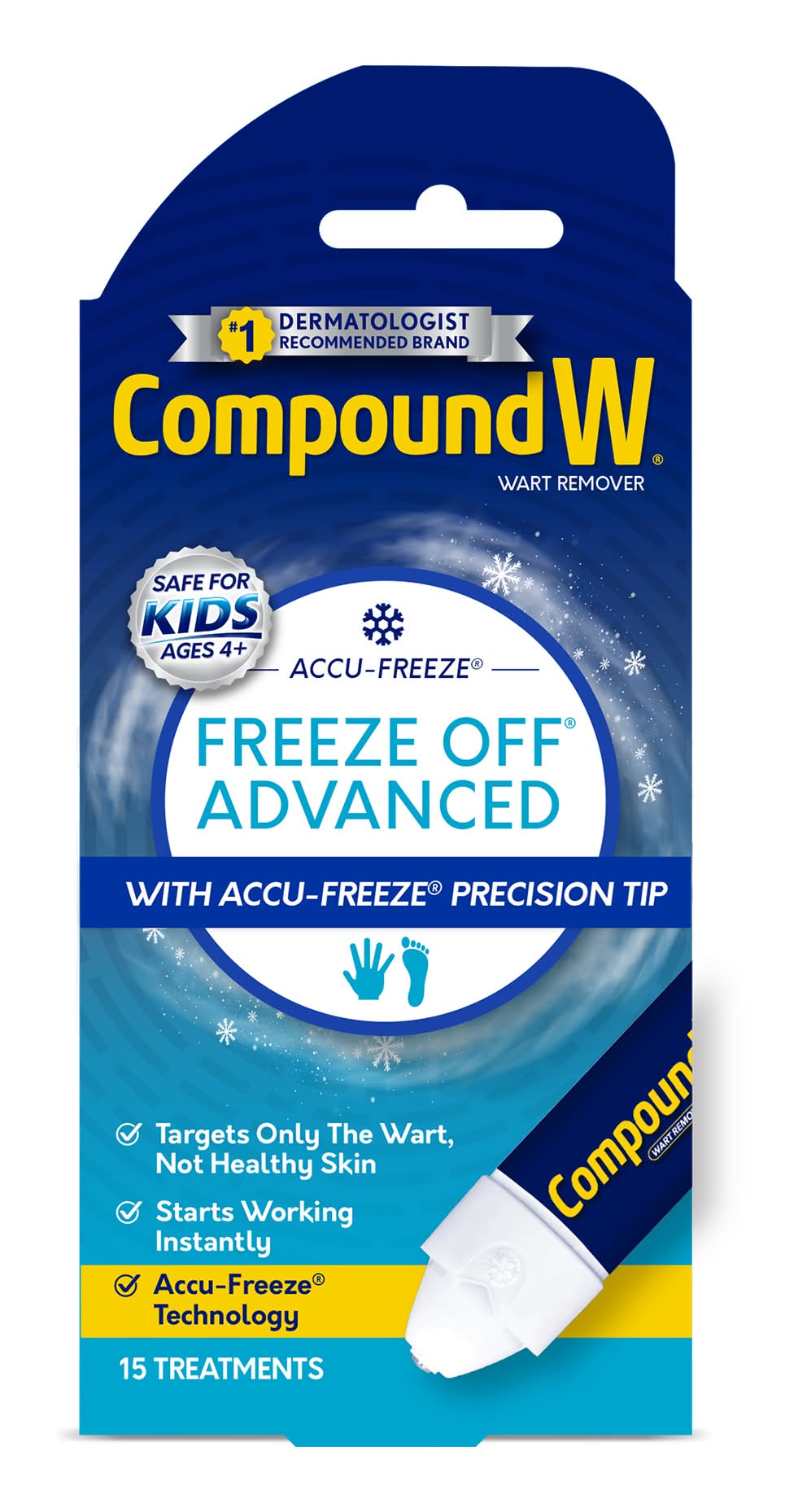 Compound W Wart Removal System Freeze Off Advanced Treatments (3.2 oz)