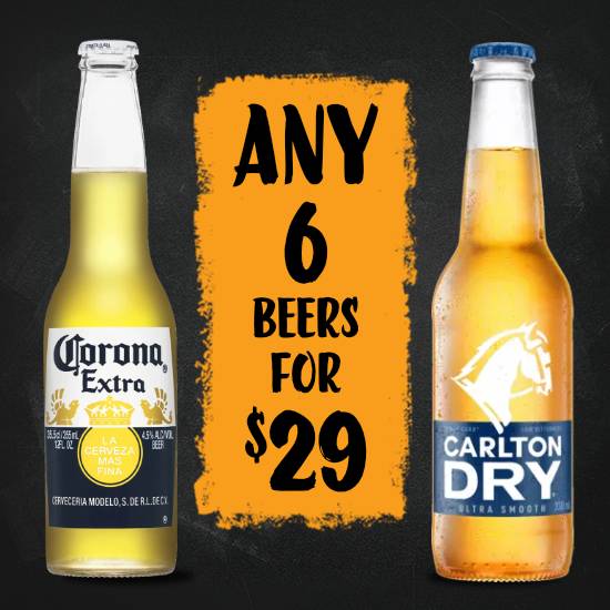Any 6 Beers for $29