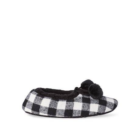 Canadiana Women's Antonia Slippers, 7, Black-White