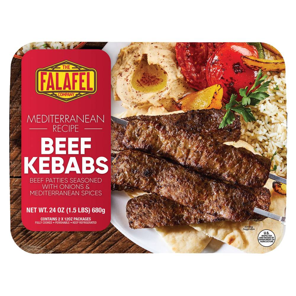 The Falafel Company Beef Kebabs, 24 oz