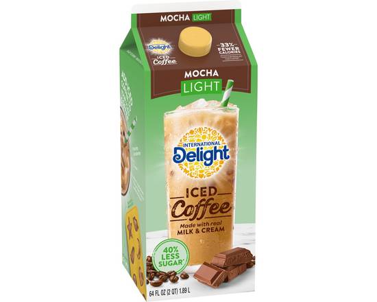 International Delight · 40% Less Sugar Mocha Light Iced Coffee (64 fl oz)