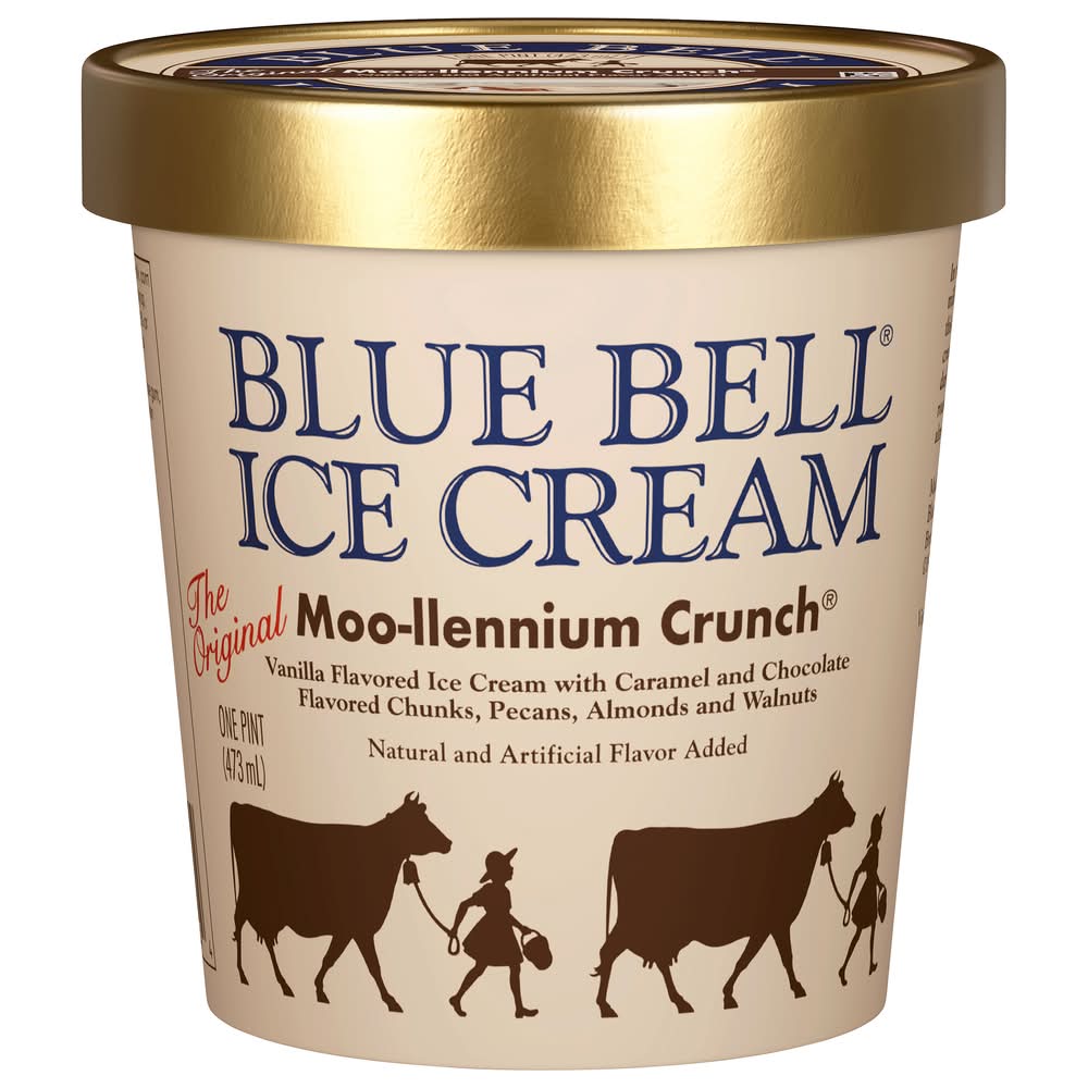 Blue Bell Ice Cream, Moo-Llennium Crunch (16 fl oz)