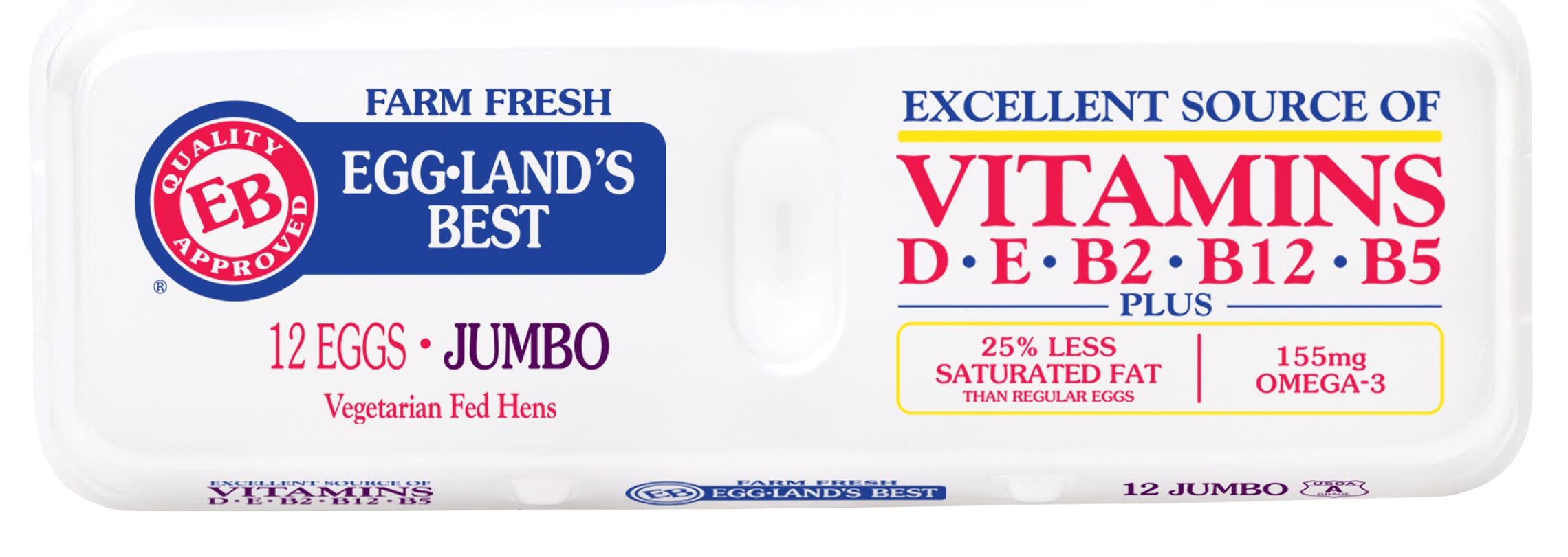 Eggland's Best Farm Fresh White Eggs, Jumbo (12 ct)