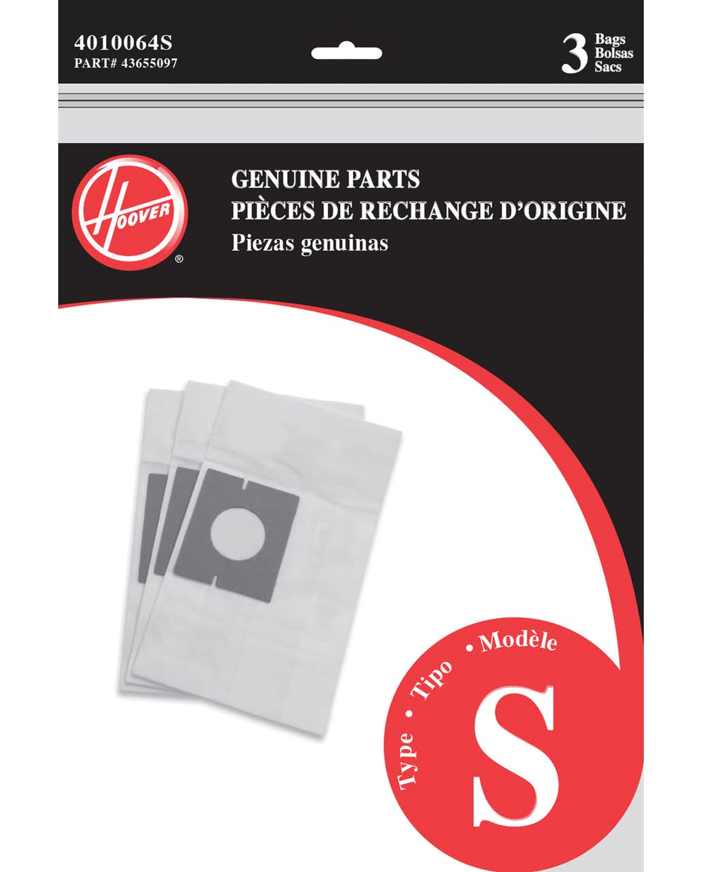Hoover Vacuum Bag 3 Pk Type S