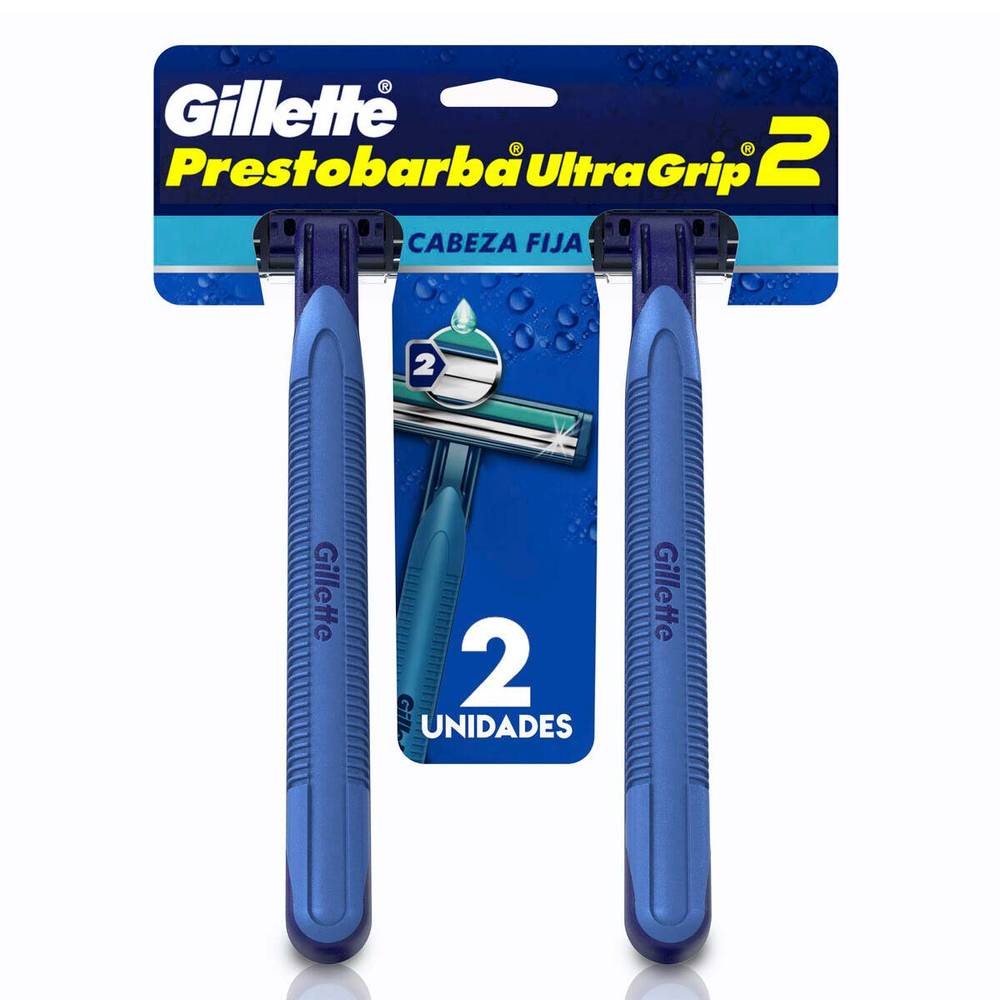 Gillette rastrillo desechable prestobarba ultragrip (2 un)