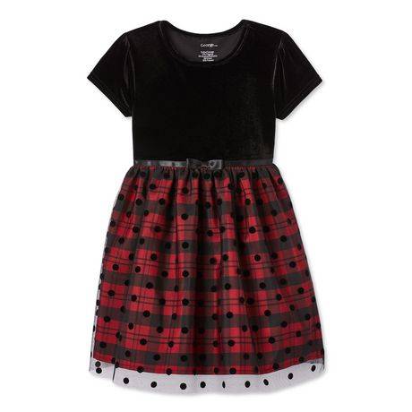 George Toddler Girls' Holiday Dress (Color: Red, Size: 4T)