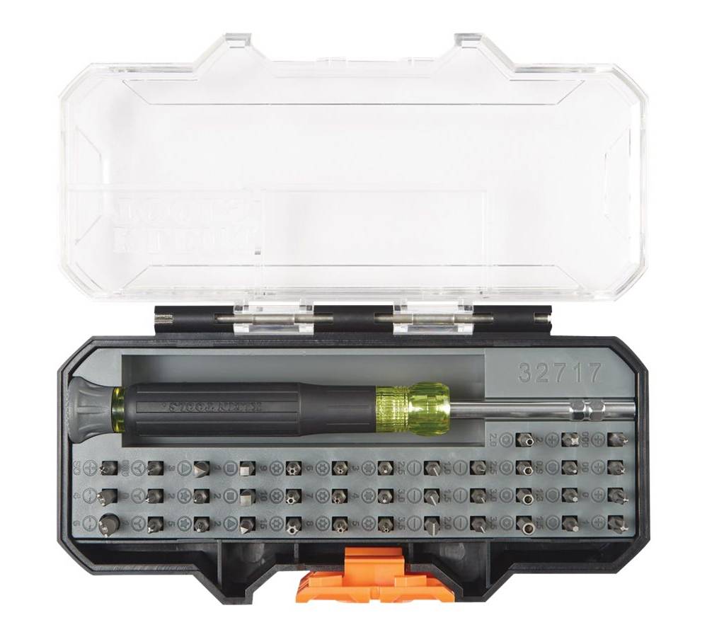 Klein All In1 Precision Screwdriver Tools Set With Case, Black/Yellow