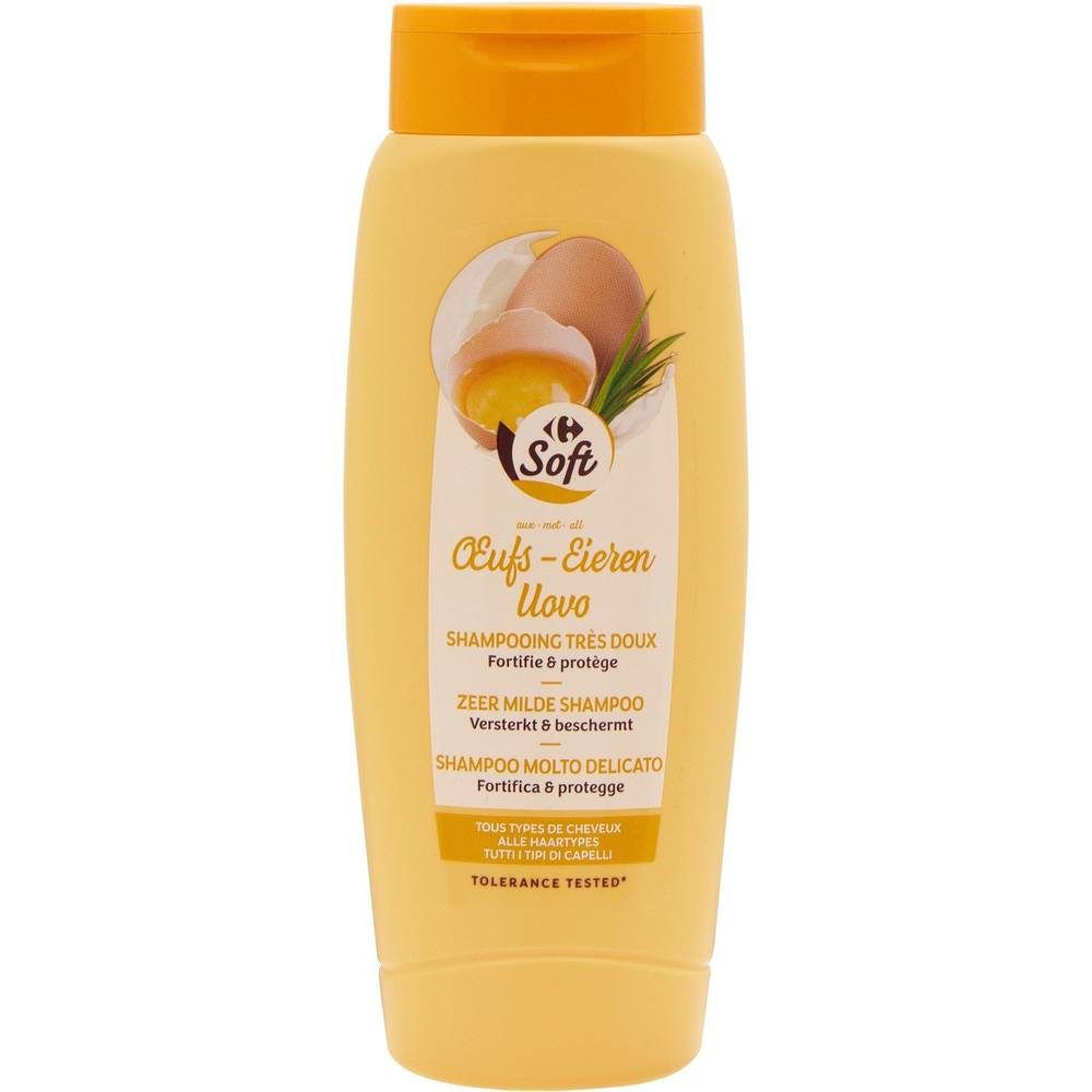 Carrefour Soft - Shampooing très doux aux œufs (500ml)