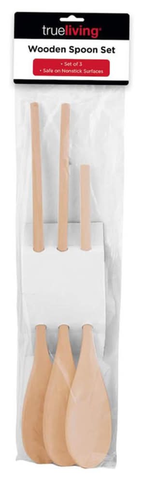 Trueliving Wooden Spoon Set 3 Ct